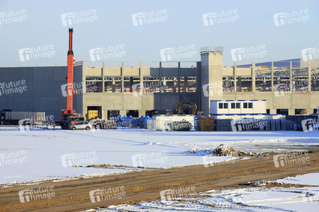 Baustelle der Tesla Gigafactory 4 in Grünheide