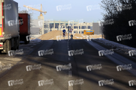 Baustelle der Tesla Gigafactory 4 in Grünheide