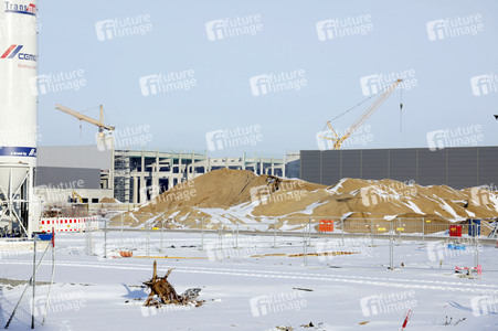 Baustelle der Tesla Gigafactory 4 in Grünheide