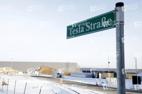 Baustelle der Tesla Gigafactory 4 in Grünheide
