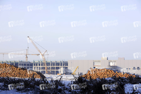 Baustelle der Tesla Gigafactory 4 in Grünheide