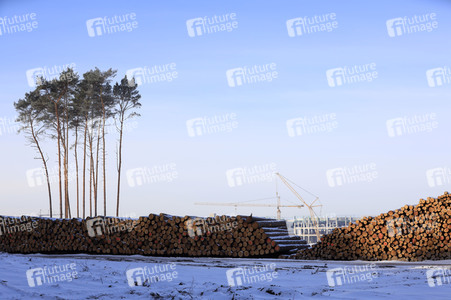 Baustelle der Tesla Gigafactory 4 in Grünheide