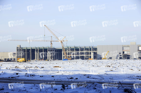 Baustelle der Tesla Gigafactory 4 in Grünheide