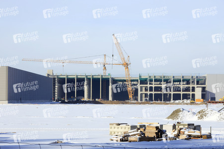 Baustelle der Tesla Gigafactory 4 in Grünheide