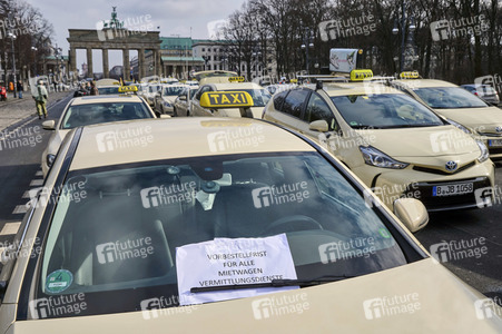 Taxifahrer Protest in Berlin