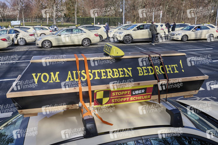 Taxifahrer Protest in Berlin