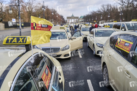 Taxifahrer Protest in Berlin