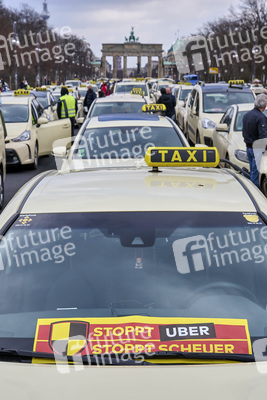 Taxifahrer Protest in Berlin