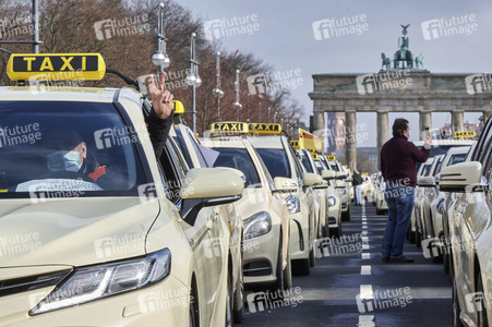 Taxifahrer Protest in Berlin