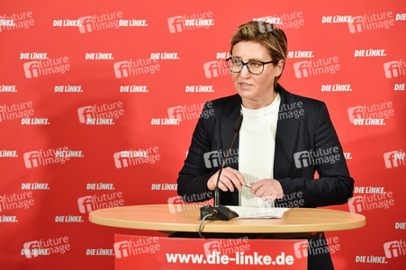 Pressekonferenz mit den neuen Vorsitzenden der Partei Die Linke in Berlin