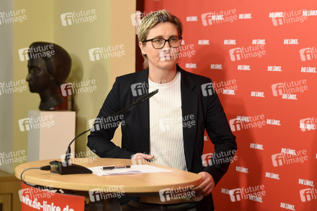Pressekonferenz mit den neuen Vorsitzenden der Partei Die Linke in Berlin