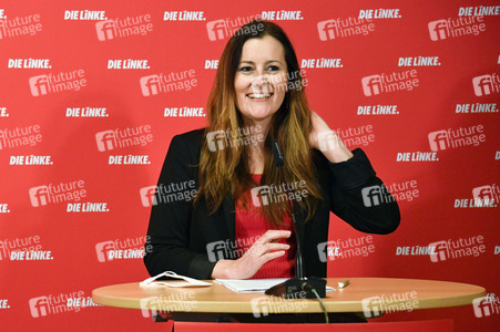 Pressekonferenz mit den neuen Vorsitzenden der Partei Die Linke in Berlin