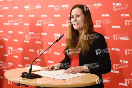 Pressekonferenz mit den neuen Vorsitzenden der Partei Die Linke in Berlin