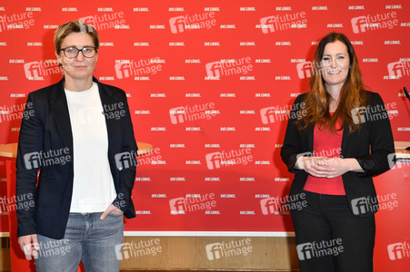 Pressekonferenz mit den neuen Vorsitzenden der Partei Die Linke in Berlin
