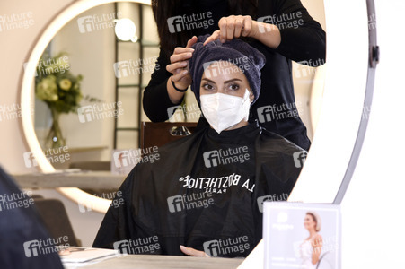 Friseurbesuch von Sarah Valentina Winkhaus in München