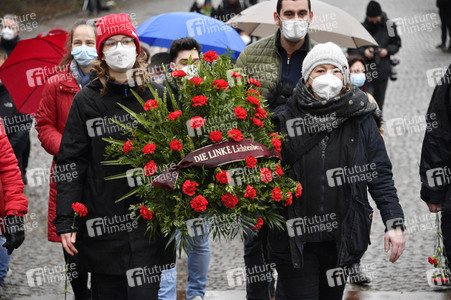 Gedenken an Karl Liebknecht und Rosa Luxemburg in Berlin