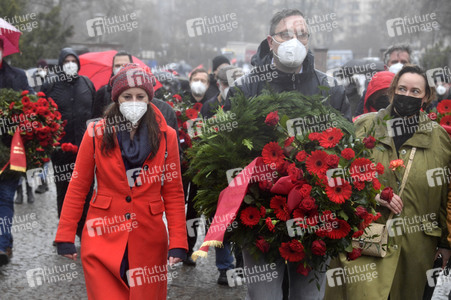 Gedenken an Karl Liebknecht und Rosa Luxemburg in Berlin