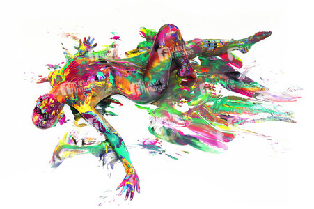 'Internationaler Tag der Farbe / International Color Day'-Bodypainting