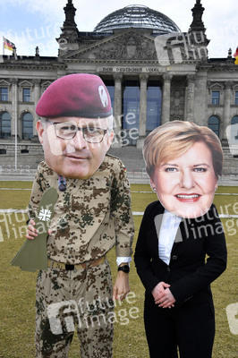 Protestaktion 'Keine Kampfdrohnen für die Bundeswehr!' in Berlin