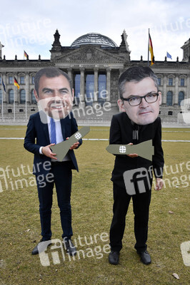 Protestaktion 'Keine Kampfdrohnen für die Bundeswehr!' in Berlin