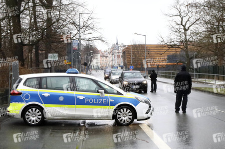 Kontrolle des Grenzverkehrs am Grenzübergang Görlitz - Zgorzelec