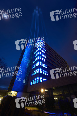 Lichtinstallation zum Weltwassertag in Hannover
