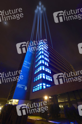 Lichtinstallation zum Weltwassertag in Hannover