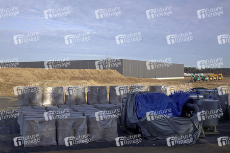 Baustelle der Tesla Gigafactory 4 in Grünheide
