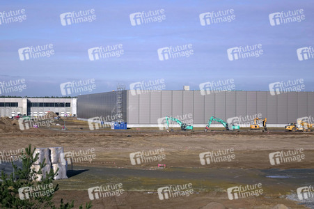Baustelle der Tesla Gigafactory 4 in Grünheide