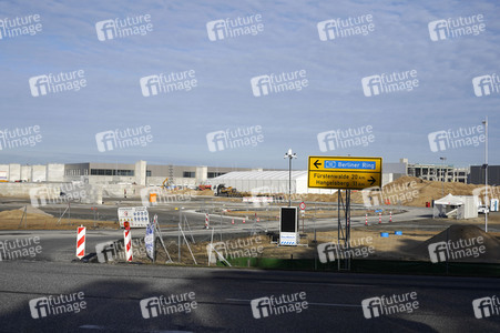 Baustelle der Tesla Gigafactory 4 in Grünheide