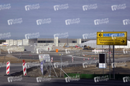 Baustelle der Tesla Gigafactory 4 in Grünheide