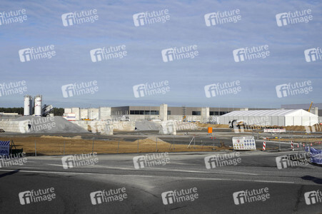 Baustelle der Tesla Gigafactory 4 in Grünheide