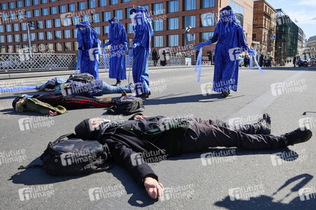 Extiction Rebellion Protest zum zum Weltwassertag