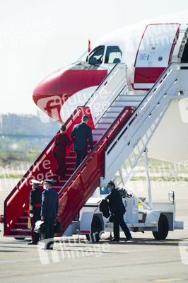 Abflug der Royals nach Andorra in Madrid