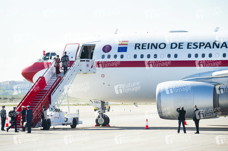 Abflug der Royals nach Andorra in Madrid