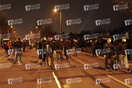 Protestaktion 'Chaos für die Meute! Tag X Demo!' in Berlin