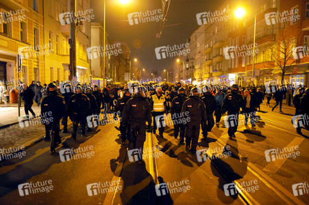 Protestaktion 'Chaos für die Meute! Tag X Demo!' in Berlin