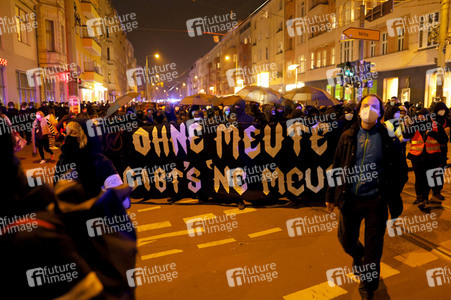Protestaktion 'Chaos für die Meute! Tag X Demo!' in Berlin