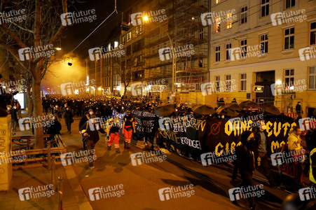 Protestaktion 'Chaos für die Meute! Tag X Demo!' in Berlin