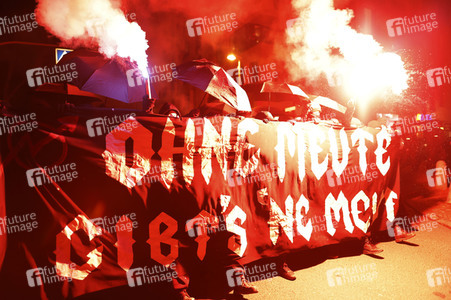 Protestaktion 'Chaos für die Meute! Tag X Demo!' in Berlin