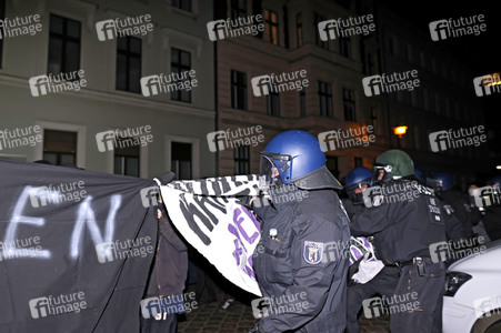 Protestaktion 'Chaos für die Meute! Tag X Demo!' in Berlin