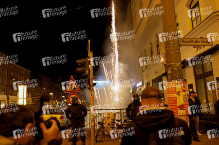 Protestaktion 'Chaos für die Meute! Tag X Demo!' in Berlin