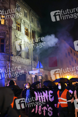 Protestaktion 'Chaos für die Meute! Tag X Demo!' in Berlin