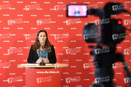 Pressekonferenz mit Janine Wissler in Berlin