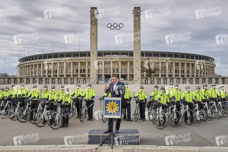 Vorstellung der Polizei-Fahrradstreife in Berlin