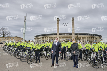 Vorstellung der Polizei-Fahrradstreife in Berlin