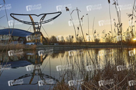 Sonnenaufgang am Expowal in Hannover