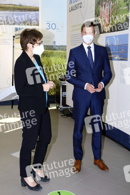 Pressetermin mit Annegret Kramp-Karrenbauer und Michael Kretschmer in Boxberg