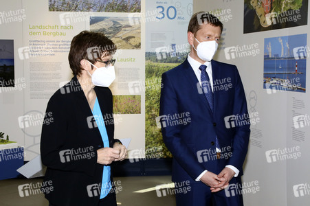 Pressetermin mit Annegret Kramp-Karrenbauer und Michael Kretschmer in Boxberg