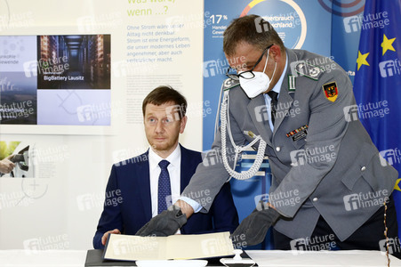 Pressetermin mit Annegret Kramp-Karrenbauer und Michael Kretschmer in Boxberg